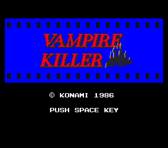 Vampire Killer Title Screen